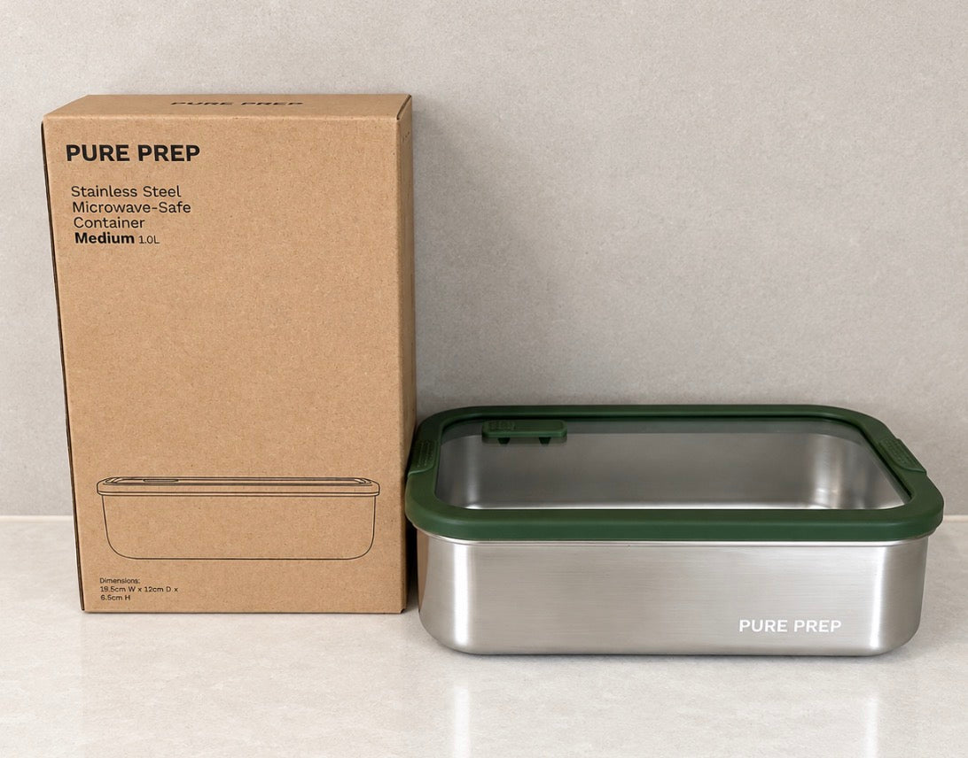 Medium Stainless Steel Microwave-safe Container